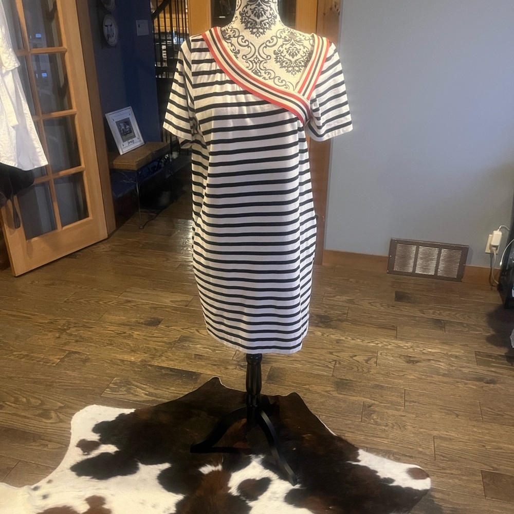 Black and White Striped Dress